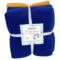 Solid Fleece No-Sew Throw Kit -Royal Blue/Mustard Yellow (72x60)